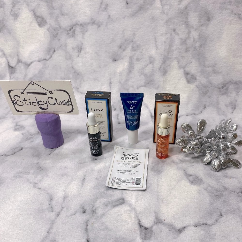 Sunday Riley Skincare Set-Good Genes,A+ Serum,C.E.O.Glow Oil&Retinol Oil-4pc-NEW